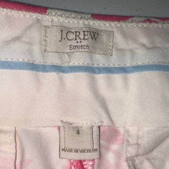 J. Crew Women's Chino Shorts 3" Size 4 Pink-White Floral Stretch EUC - Picture 5 of 7